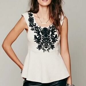 Free People Wallflower Peplum Top